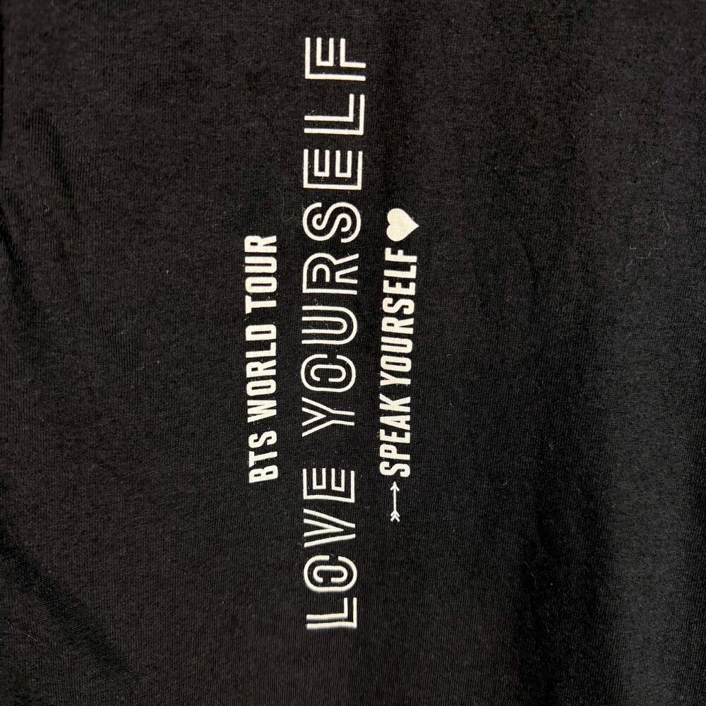 Men's BTS World Tour Love Yourself Speak Yourself Black T-Shirt Big Hit - S - Picture 3 of 4